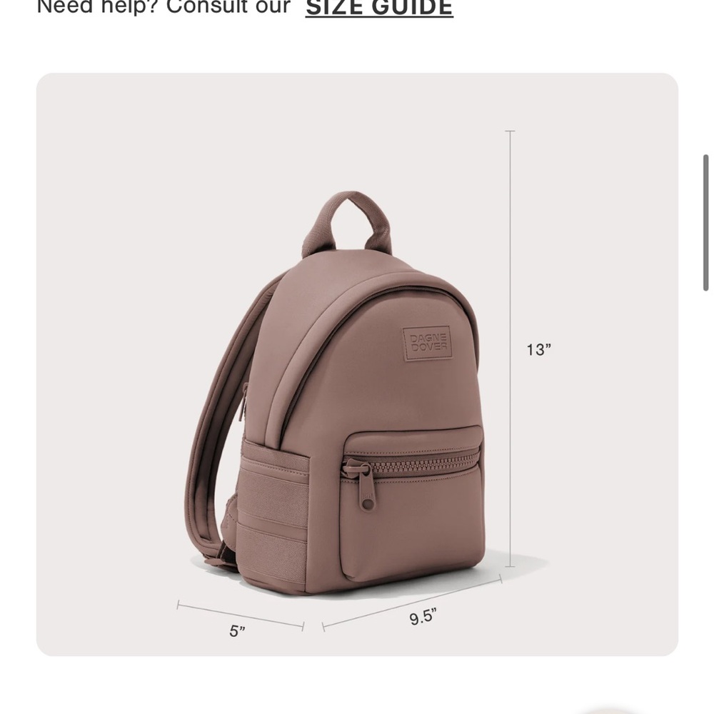 NWT Dagne Dover Small Dakota Neoprene Backpack – Limited Edition Wild Rose Pink - Picture 7 of 9